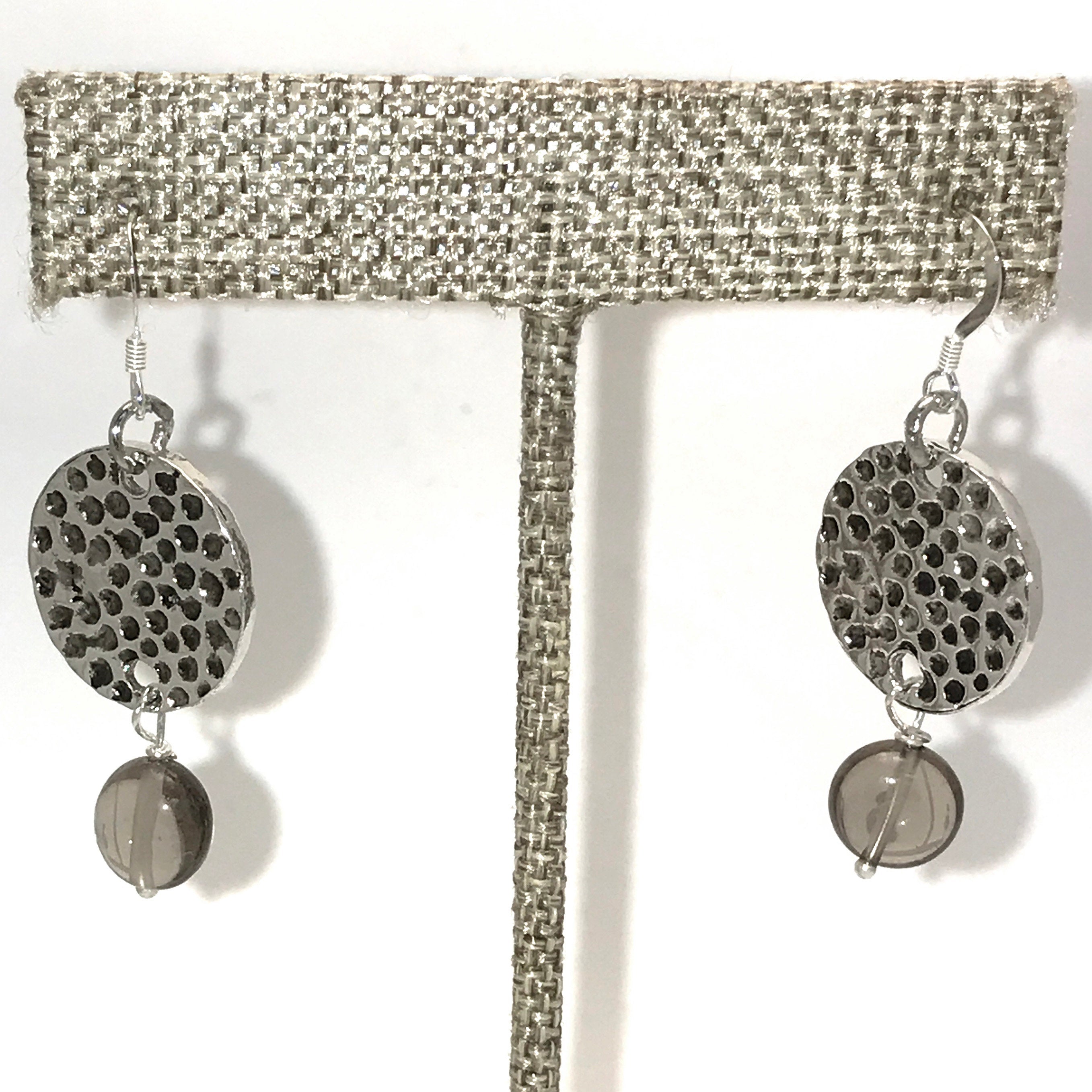 Elegant Smoky Quartz Dangle Earrings - Handmade in USA