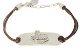 Silver Bar Charm Bracelet with assorted Charms