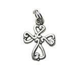 Celtic Scroll Cross Pewter Pendant - Irish Heritage Jewelry