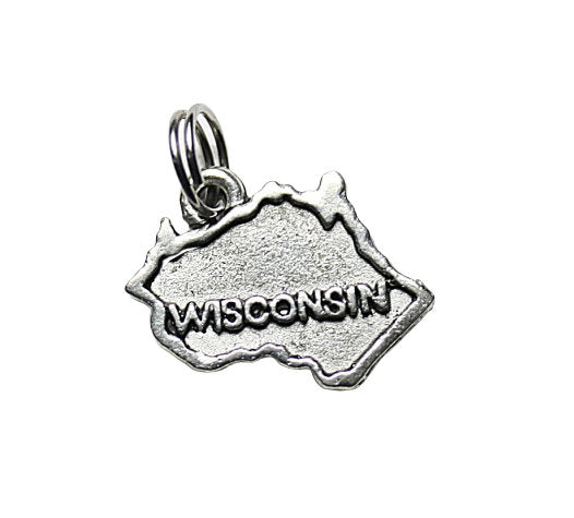 Wisconsin State Pewter Charm | Travel Jewelry Accessory