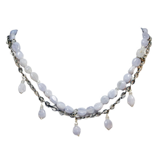 Chalcedony Gemstone Necklace