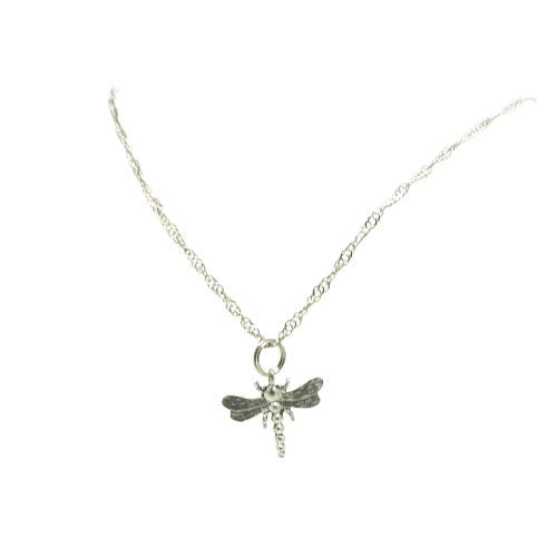 Dragon fly Pewter Charm Necklace