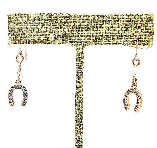 Horseshoe Earrings with Crystal Accents | A Lucky and Stylish Way to Add a Touch of Fashion to Your Outfit