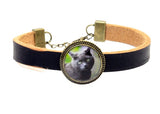 Cat Lovers Leather Bracelet Personalize