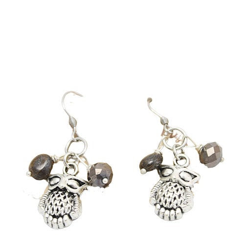 Silver Owl Charm Dangle Earrings | A Wise and Elegant Way to Add a Touch of Nature to Your Outfit