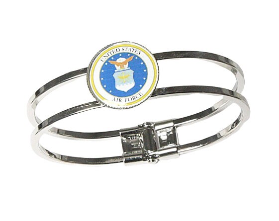 Air Force Cuff Bracelet- Officially Licensed Military Jewelry - Air Force Mom - Soldier - Airmen - Air Force Wife - Military Pride