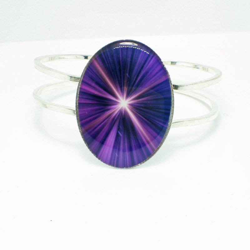 Purple Starburst Cuff Bracelet