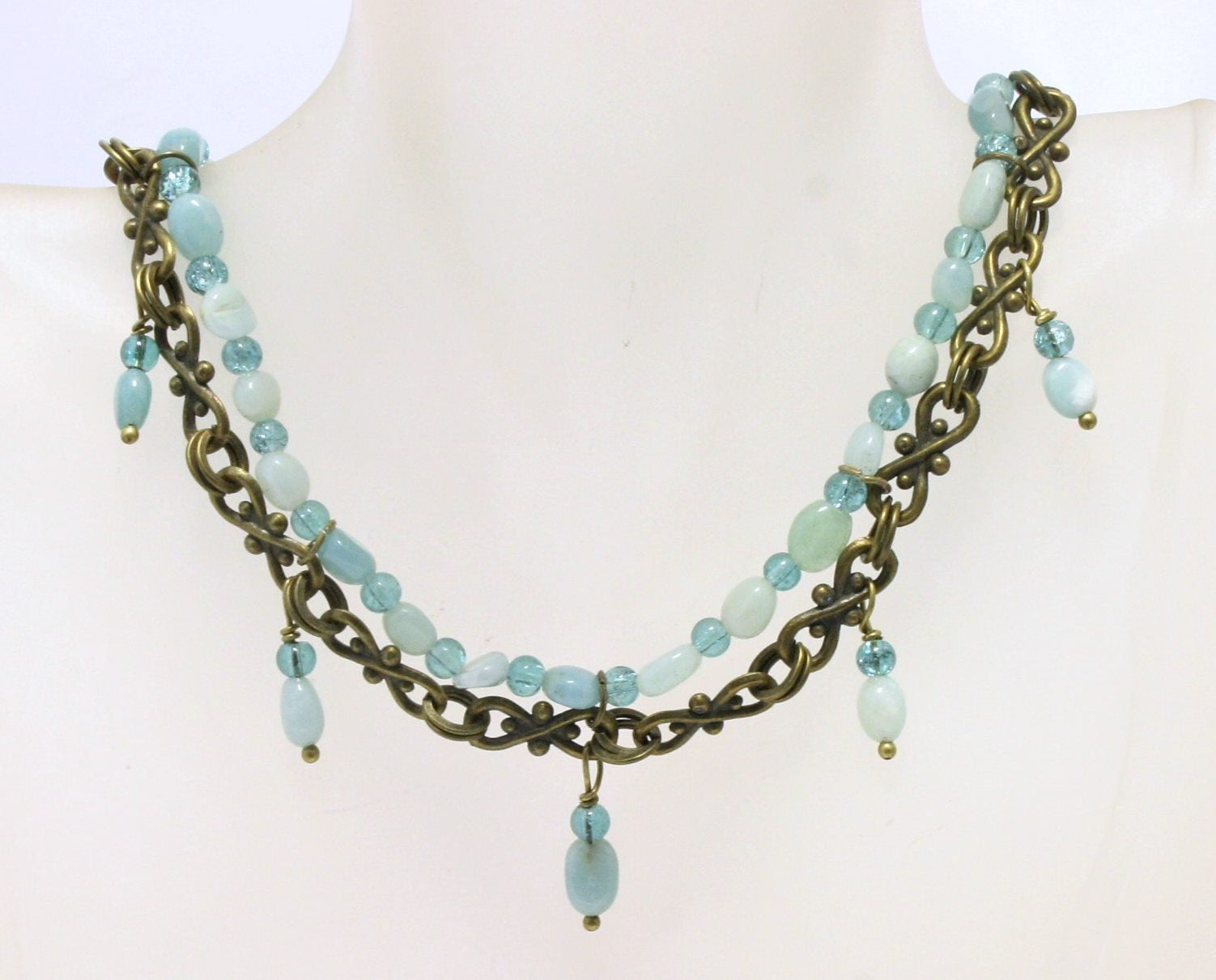 Aqua Amazonite Necklace Gemstone