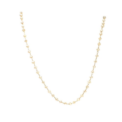 Champagne Crystal Linked Gold Necklace