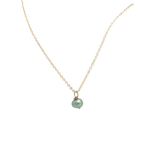 Rose Gold and Turquoise Pearl Necklace