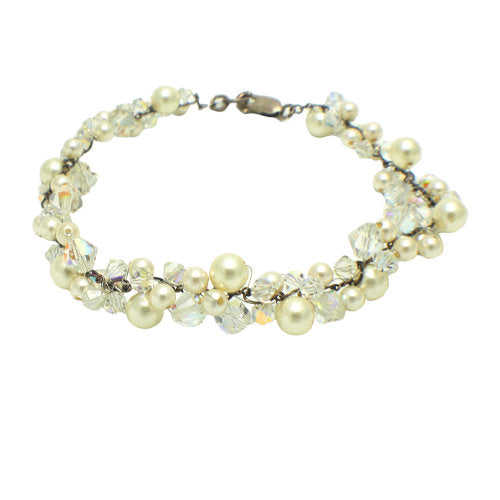 Swarovski Pearl and Crystal Bride Wedding Bracelet