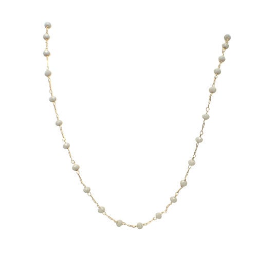Gray Crystal Chain Necklace