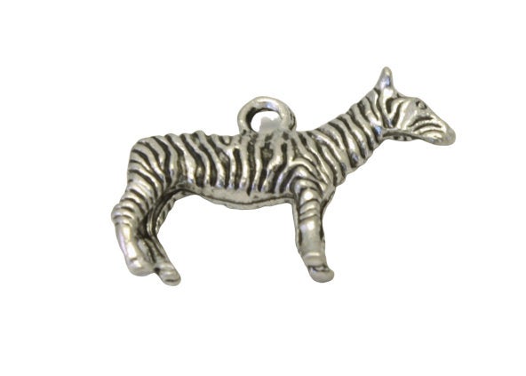 Zebra Pewter Charm