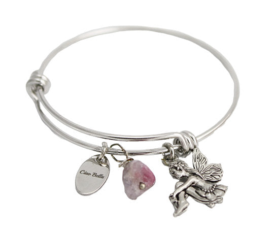Silver Fairy Bangle Bracelet -in Child or Adult Sizes