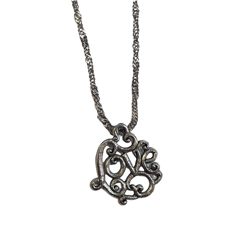 Filigree Love Charm Necklace