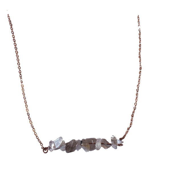 Dainty Citrine Bar Necklace