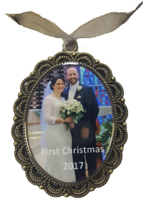 Personalized Wedding Gift Custom Ornament, First Christmas Anniversary Gift Custom