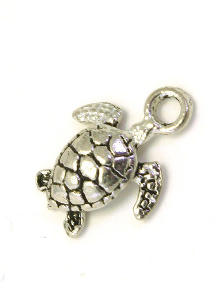 Sea Turtle Pewter Charm