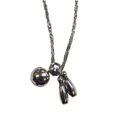 Bowling Pin & Ball Charm Necklace