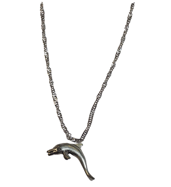 Silver Dolphin Charm Necklace