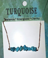 Dainty Turquoise Bar Necklace