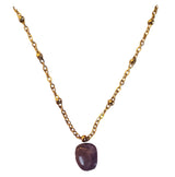Purple Amethyst Pendant Necklace on Sterling Silver or Gold Plated Chain