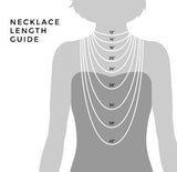 Gray Crystal Chain Necklace