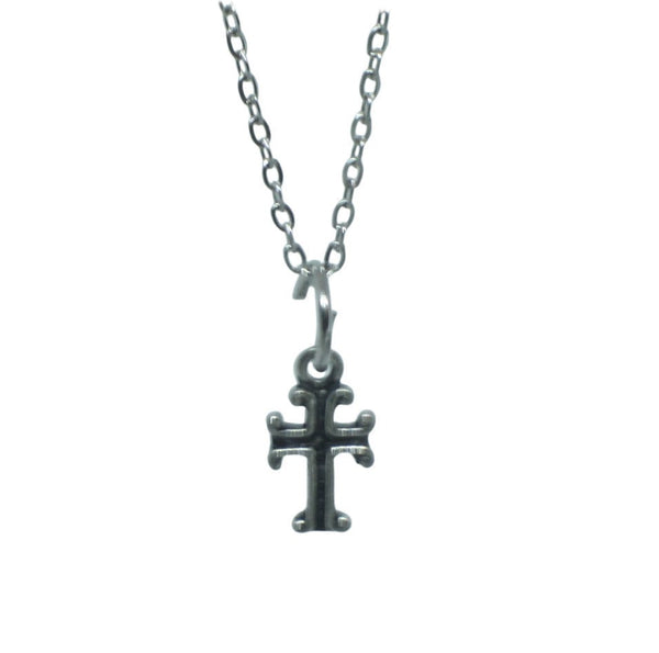 Silver Celtic Cross Pendant Charm Necklace