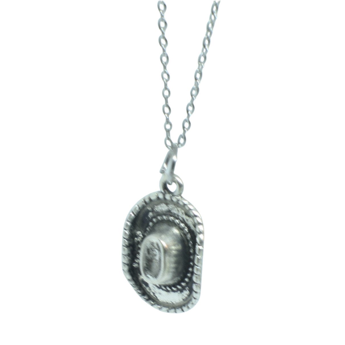 Silver Cowboy/Cowgirl Hat Charm Necklace