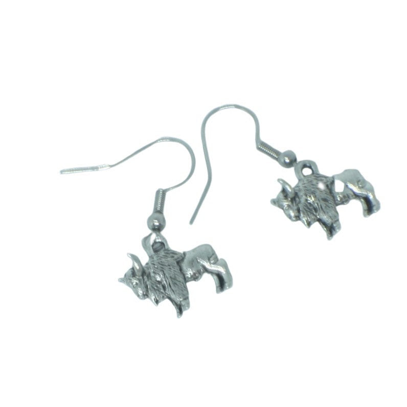 Silver Buffalo Charm Earrings: A Timeless Gift for Animal Lovers