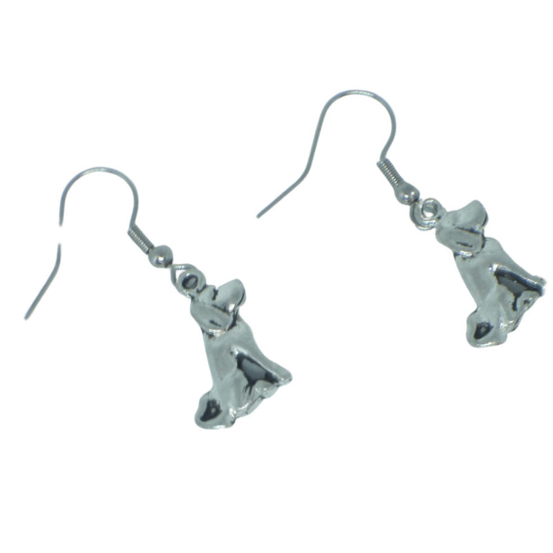 Silver Dog Earrings with Pewter Charms | A Stylish and Unique Gift for Dog Lovers