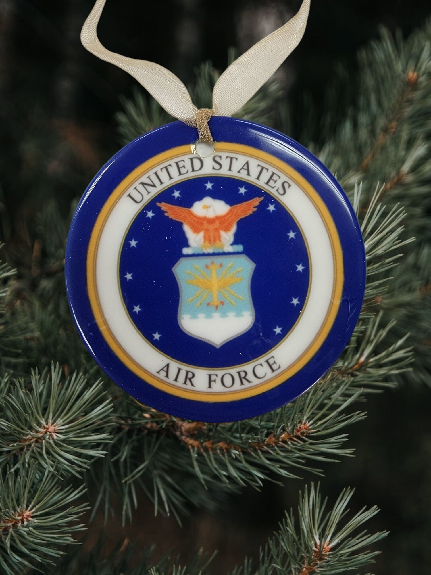 United States Military Ornaments - USMC - Army - Navy - Air Force - Space Force - Coast Guard