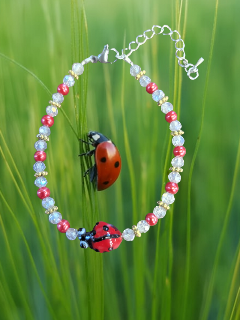 Beaded Ladybug Bracelet – Michelle Marie Boutique