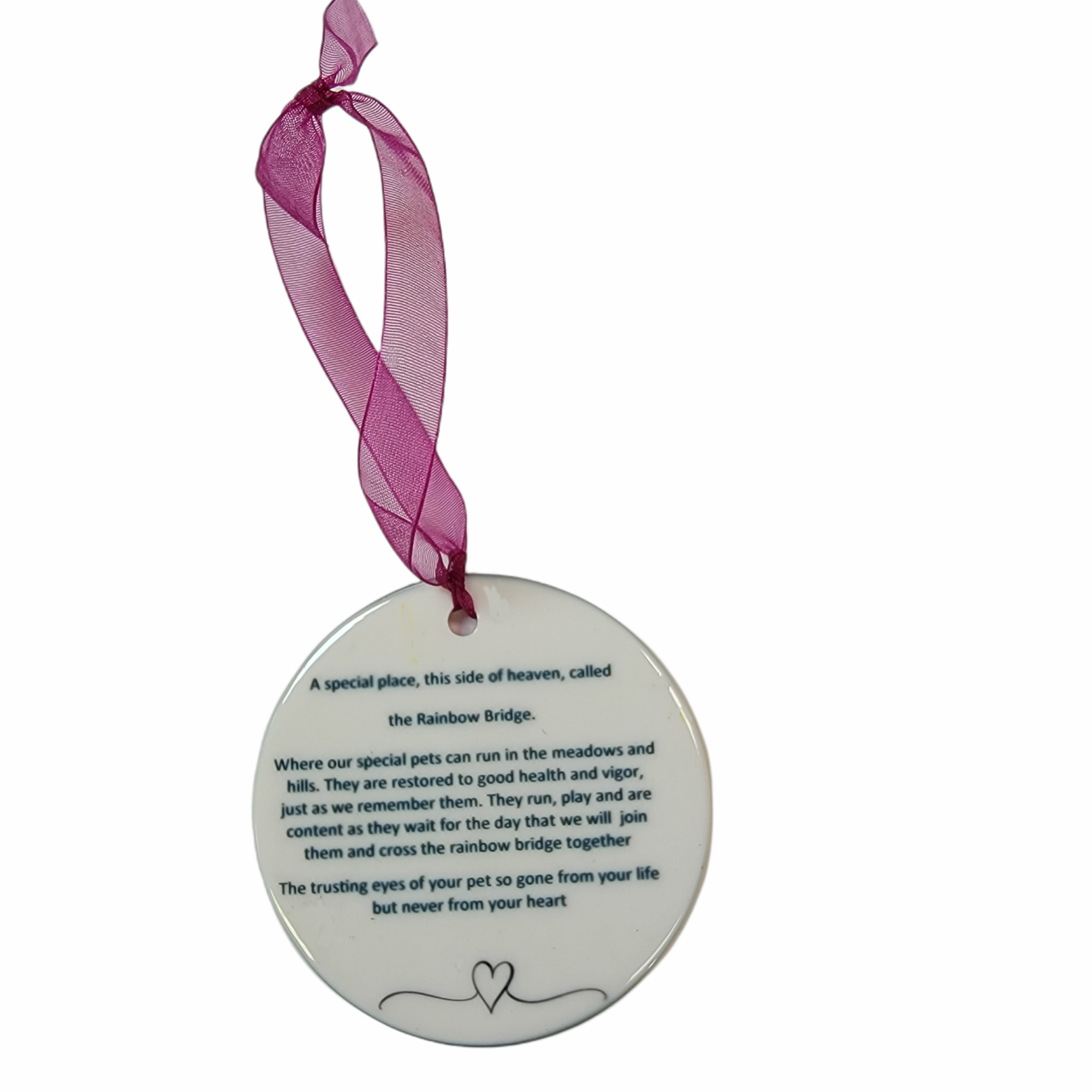 Rainbow Bridge Pet Memorial Ceramic Ornament