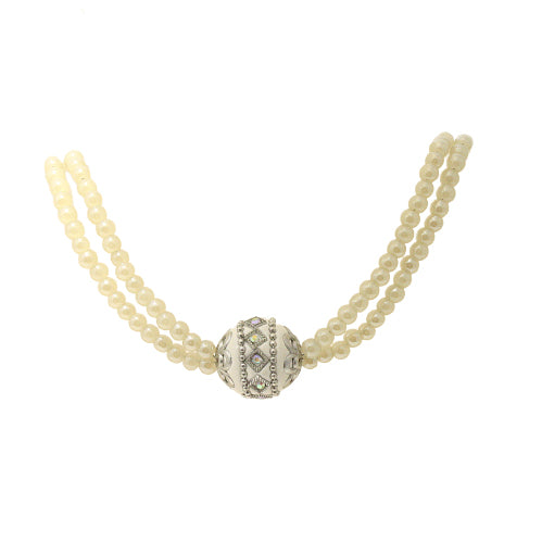 Sparking Rhinestone and Pearl  Necklace