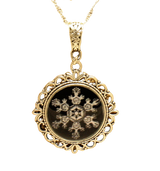 Silver Snowflake Pendant Necklace with Real Snowflake Image