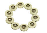 Natural Gemstone Circle Shaped Healing Reiki Stretch Bracelet (White Turquoise)